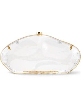 Women's Clear Acrylic Shell Clutch Purse Evening Party Prom Chain Bag